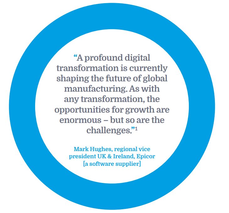 Quote from Mark Hughes on digital transformation